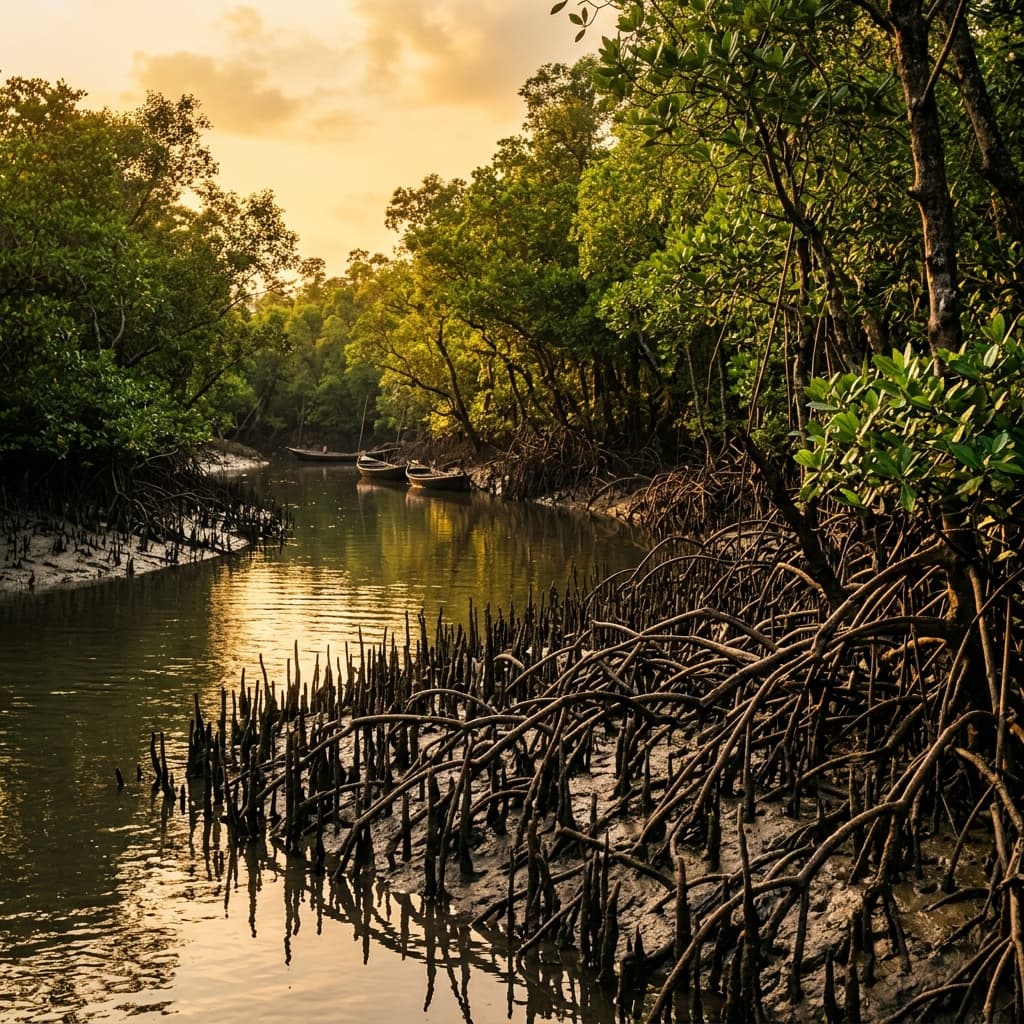 Mangroves: The Sundarbans' Shield Against Cyclones